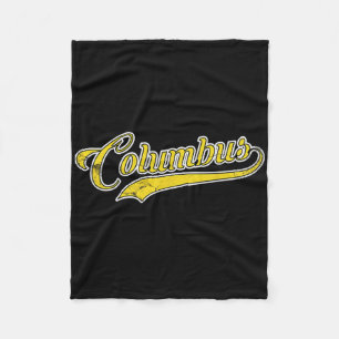 Columbus Soccer Fan Vintage  Fleece Blanket