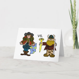 Columbus vs. Erikson Greeting Card