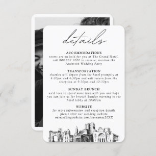Columbus Wedding Vertical Details Enclosure Card