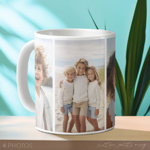 Column 4 Photo Collage - Thin Vertical Modern Grid Coffee Mug