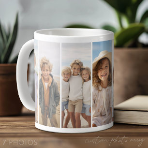 Column 7 Photo Collage - Thin Vertical Modern Grid Coffee Mug