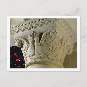 Column capital bearing symmetrically arranged grot postcard