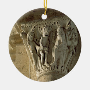 Column Capital, depicting St Benedict performing a Ceramic Tree Decoration