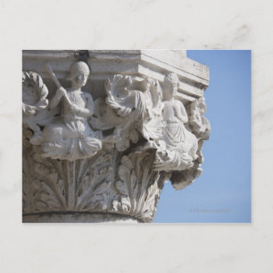 Column detail on the Doges' Palace Venice Italy Postcard