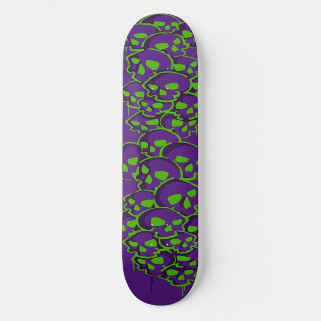 Column Of Skulls Graffiti Skateboard (Front)