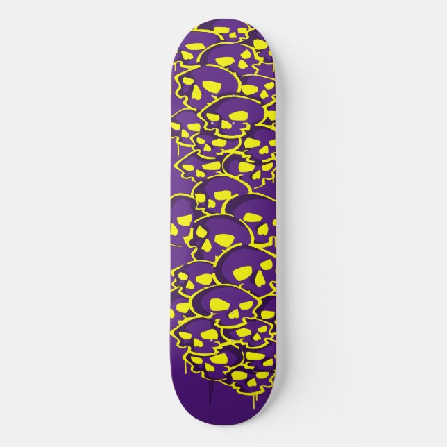 Column Of Skulls Graffiti Skateboard (Front)