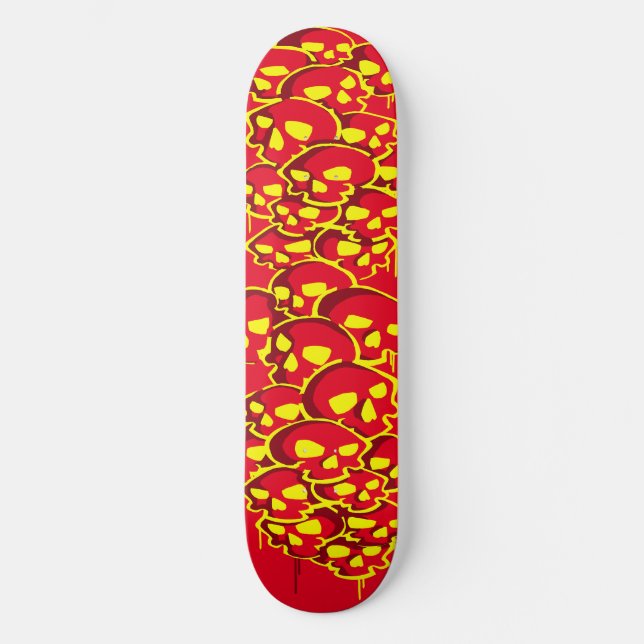 Column Of Skulls Graffiti Skateboard (Front)