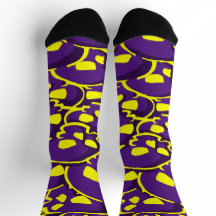 Column Of Skulls Yellow Socks