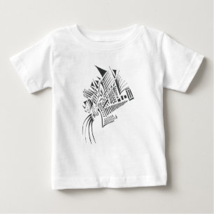 Columns Black White Abstract Tribal Tattoo Art Baby T-Shirt