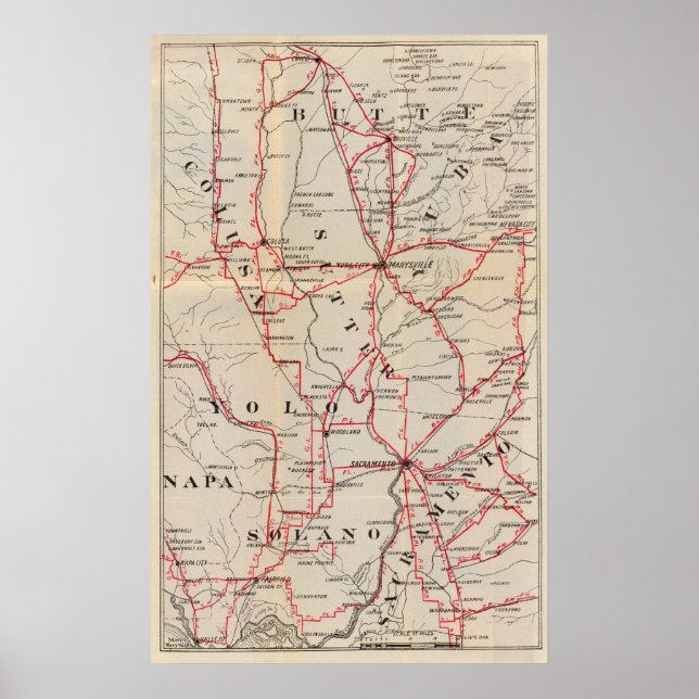Colusa, Yolo, Napa, Butte, Yuba, Sutter, Solano Poster (Front)