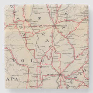 Colusa, Yolo, Napa, Butte, Yuba, Sutter, Solano Stone Coaster