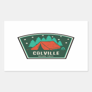 Colville National Forest Camping Rectangular Sticker