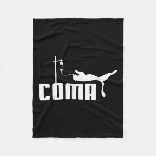 Coma For Men Women Funny Sarcasm Humour Iconic Quo Fleece Blanket