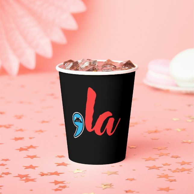 Coma La 2024 Cat Lady Paper Cups (Insitu)