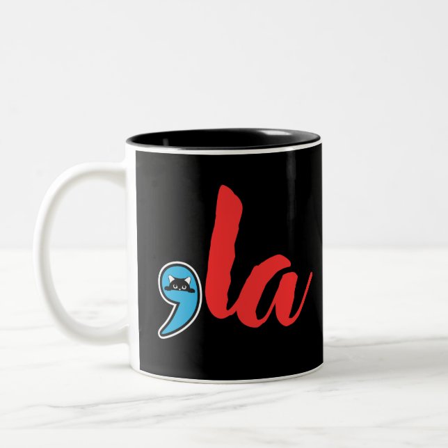 Coma La 2024 Cat Lady Two-Tone Coffee Mug (Left)