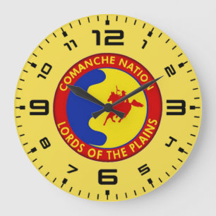 Comaanche Nation Flag Large Clock