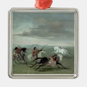 Comanche Feats of Martial Horsemanship, 1834 (oil Metal Ornament