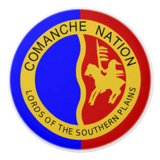 Comanche Nation Flag Ceramic Knob