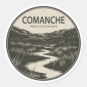 Comanche National Grassland Colorado Stream Classic Round Sticker