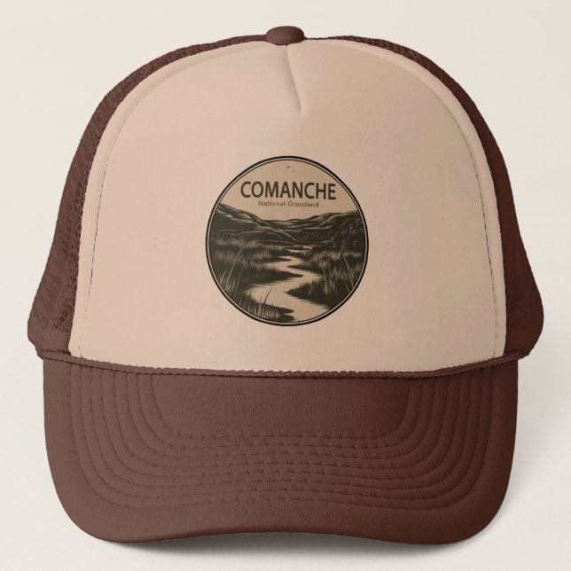 Comanche National Grassland Colorado Stream Trucker Hat (Front)