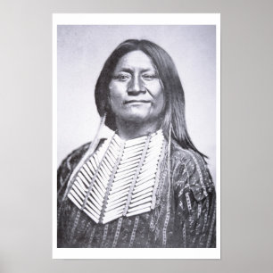 Comanche Tribesman, 1872 (b/w photo) Poster