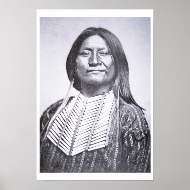 Comanche Tribesman, 1872 (b/w photo) Poster (Front)
