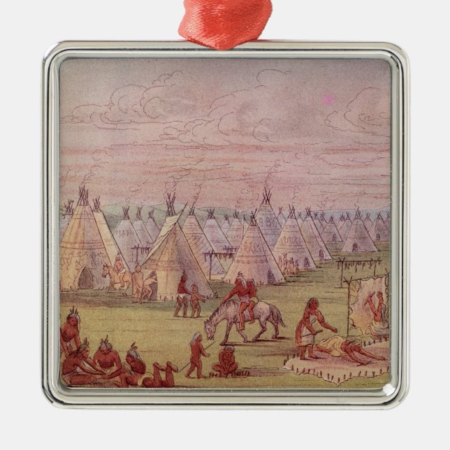 Comanchee Village Metal Tree Decoration (Front)