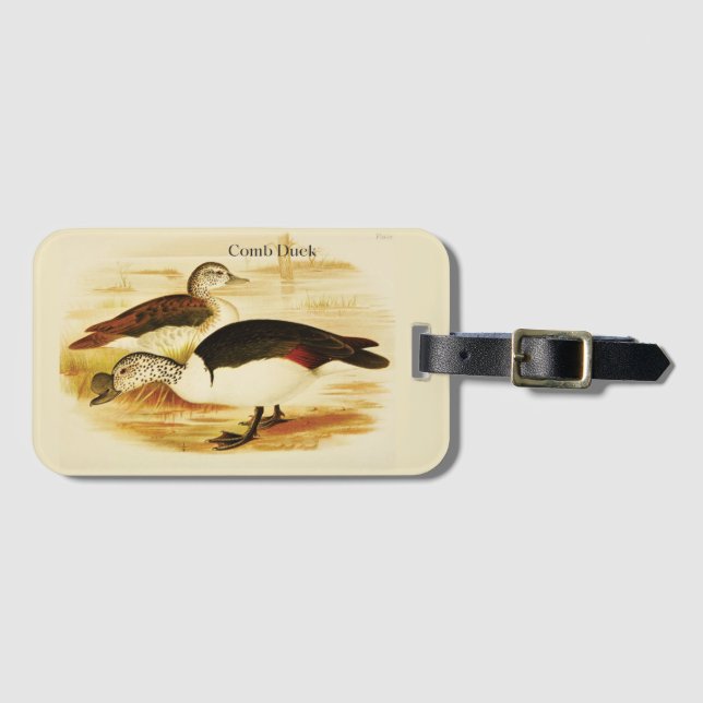  Comb Duck Luggage Tag (Front Horizontal)