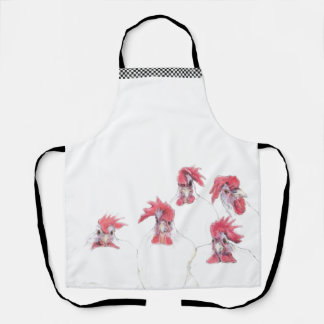 Comb Over For Chicken Dinner Black Strap Apron