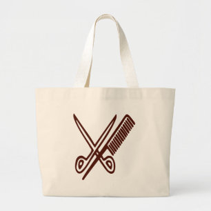 Comb & Scissors - Hairdresser Large Tote Bag