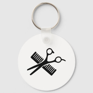 Comb & Scissors Key Ring
