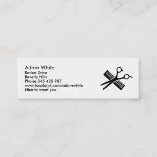 Comb & Scissors Mini Business Card