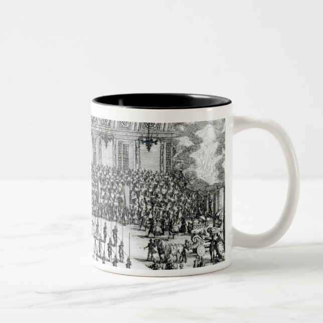Combat a la Barriere Two-Tone Coffee Mug (Right)