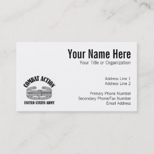 Combat Action Badge Business Card