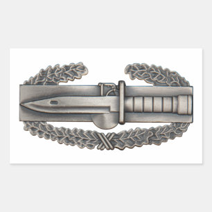 Combat Action Badge Rectangular Sticker