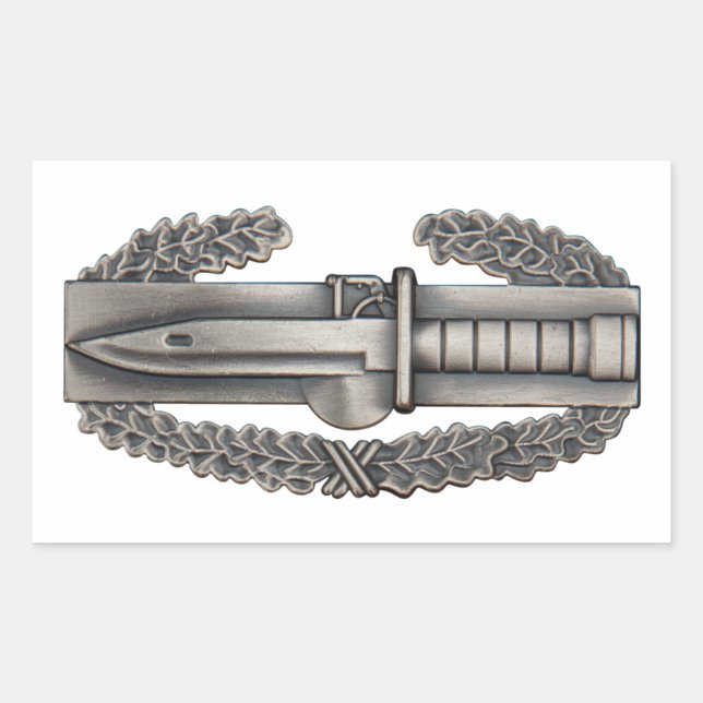 Combat Action Badge Rectangular Sticker (Front)