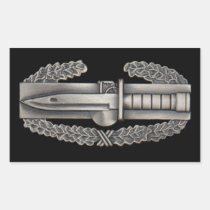 Combat Action Badge Rectangular Sticker