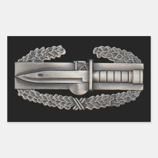 Combat Action Badge Rectangular Sticker (Front)