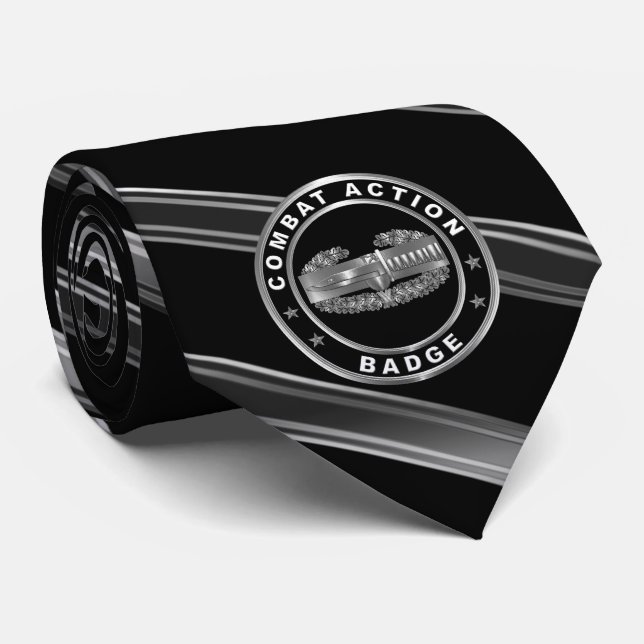 Combat Action Badge   Tie (Rolled)