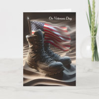 Combat Boots and Flag Veterans Day