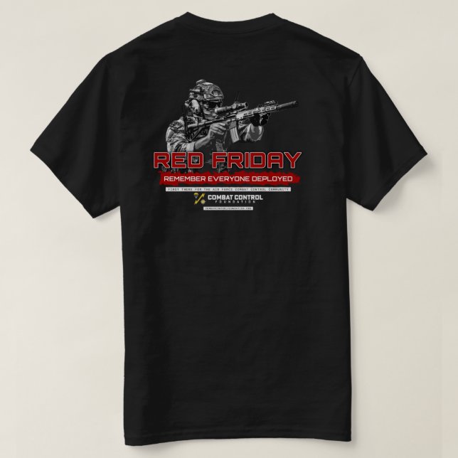 Combat Control. RED Friday. Wear Red.  T-Shirt (Design Back)