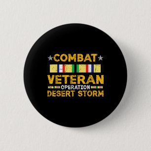 Combat Desert Storm Veteran Persian War Service Ri 6 Cm Round Badge