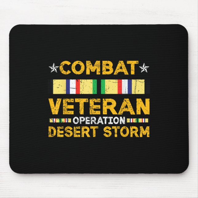 Combat Desert Storm Veteran Persian War Service Ri Mouse Pad (Front)