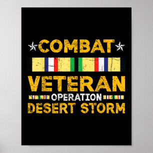 Combat Desert Storm Veteran Persian War Service Ri Poster