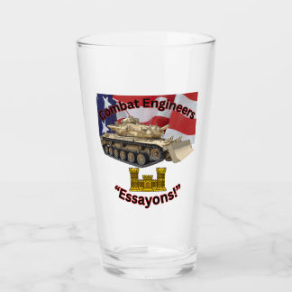 Combat Engineers M728 CEV "Essayons!" pint glass