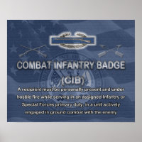 Combat Infantry Badge (CIB) Poster