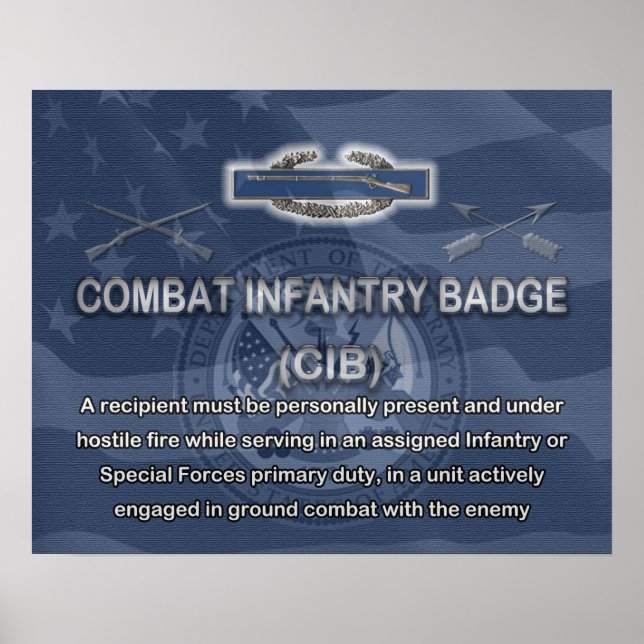 Combat Infantry Badge (CIB) Poster (Front)