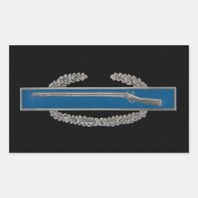 Combat Infantry Badge (CIB) Rectangular Sticker (Front)