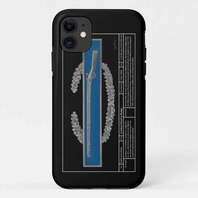 Combat Infantry Badge Technical Case-Mate iPhone Case (Back)