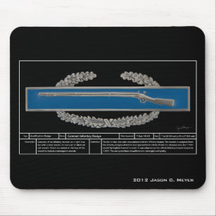 Combat Infantry Badge Technical Mouse Pad